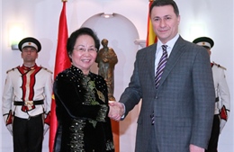 Phó Chủ tịch nước Nguyễn Thị Doan hội kiến Thủ tướng Macedonia